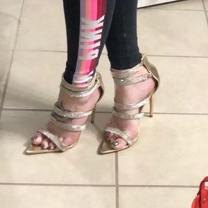 Anne Michelle rhinestone heels